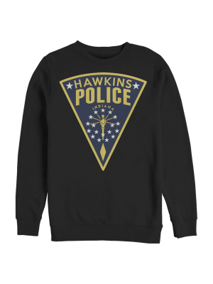 Men's Stranger Things Hawkins Police Crest Sweatshirt