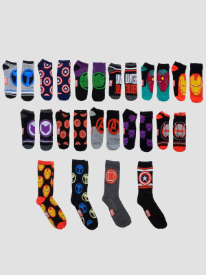 Men's Marvel 15 Days Of Socks Advent Calendar - Assorted Colors One Size