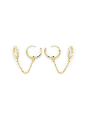 Bardi Pave Earrings (gold Or Silver)