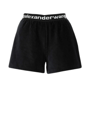 Alexander Wang Logo Waistband Corduroy Shorts