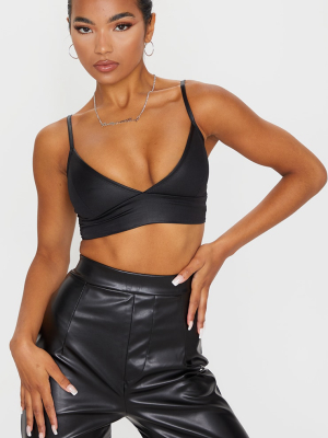 Black Wet Look Bralet