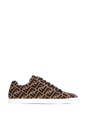 Fendi Ff Motif Low-top Sneakers