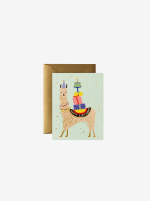 Birthday Card - Llama