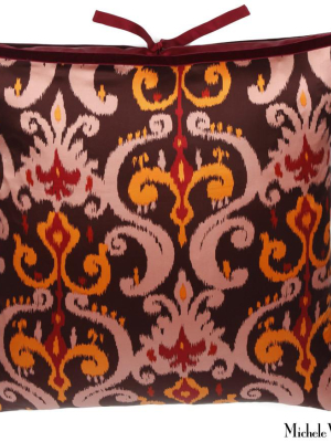 Silk Print Pillow Uzbek Ikat 22x22