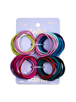 Scunci Now - No Damage Elastics Assorted Colors - 45ct