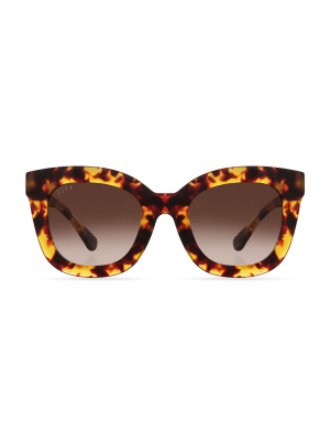 Noemi - Amber Tortoise + Brown Gradient Sunglasses