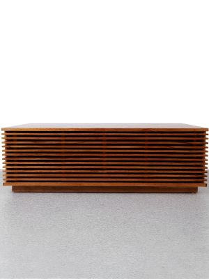 Jensen Slatted Teak Storage Bench