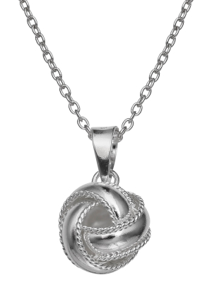 Loveknot Pendant In Sterling Silver - Silver (18")