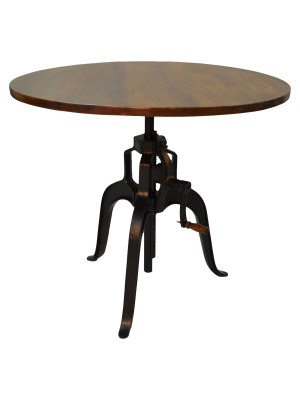 Reed Adjustable Crank Table - Chestnut/black