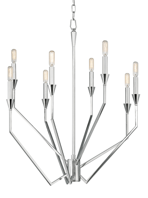 Hudson Valley Lighting Archie 8-bulb Chandelier - Polished Nickel