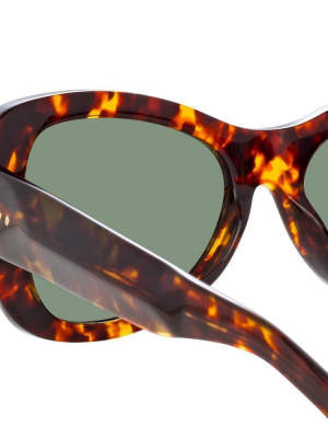 Dries Van Noten 195 Round Sunglasses In Tortoiseshell