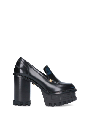 Versace Block Heel Platform Pumps