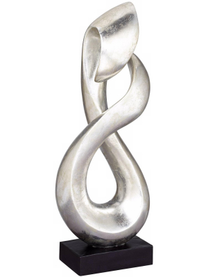 Studio 55d Open Infinity 26 1/4" High Silver Finish Modern Sculpture