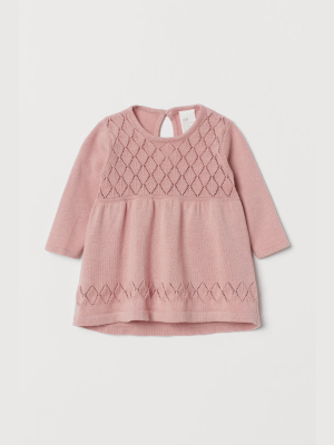 Pointelle-knit Dress