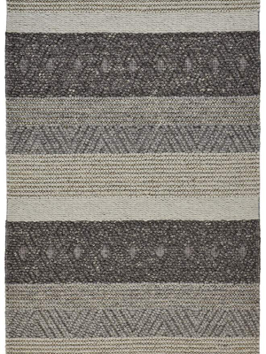 Feizy Berkeley Modern Eco-friendly Braided Rug - Available In 5 Sizes - Chracoal Gray & Tan