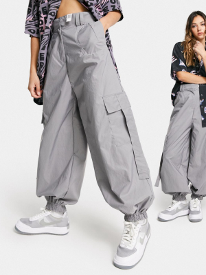 Asos Design Circular Combat Pants In Charcoal