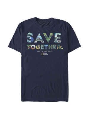 Men's National Geographic Save Collage Earth Day T-shirt