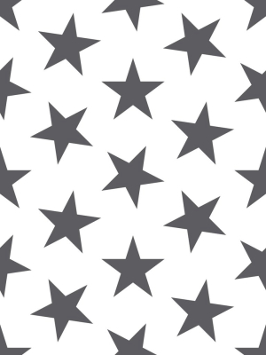 Lucky Star Wallpaper In Charcoal By Marley + Malek Kids