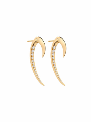 18ct Yellow Gold And Diamond Hook Earrings