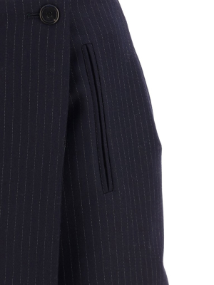 Prada Pinstripe Midi Skirt