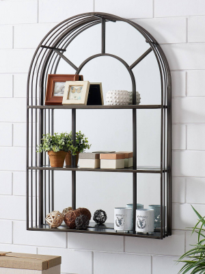 Callaway Arch Mirror With Shelves - Firstime