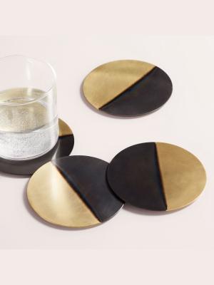 Half Dipped Metal Coasters (set Of 4)