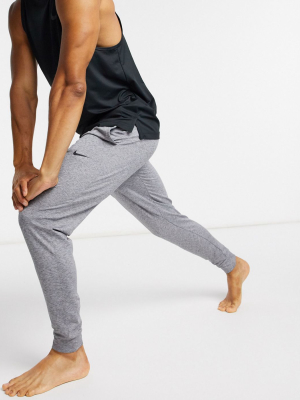 Nike Yoga Hyperdry Joggers In Grey