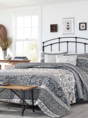 Abbey Quilt Set Gray - Stone Cottage