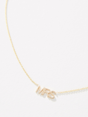 Maya Brenner 14k Gold Mrs. Necklace