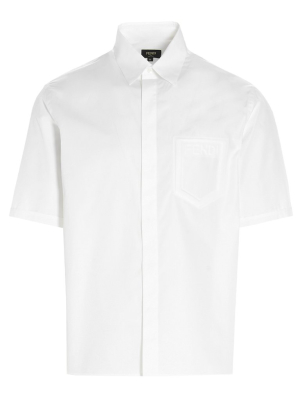 Fendi Logo Embossed Short Sleeve Classic Shirt