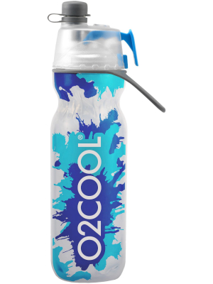 O2cool Mist 'n Sip 20oz Locking Lid Water Bottle - Blue Splash