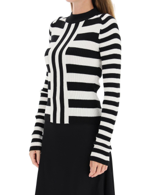 Msgm Striped Knit Sweater