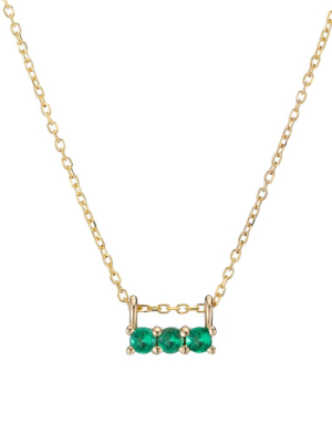 Emerald 3s Necklace