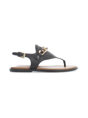 See By Chloé Chainlink Embellished Flat Sandals