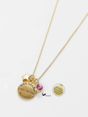 October Birthstone Necklace