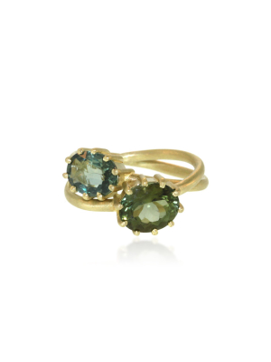 Entwined 18k Yellow Gold Tourmaline Ring