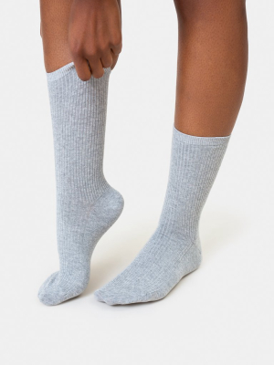 Women Classic Organic Sock - Ivory White