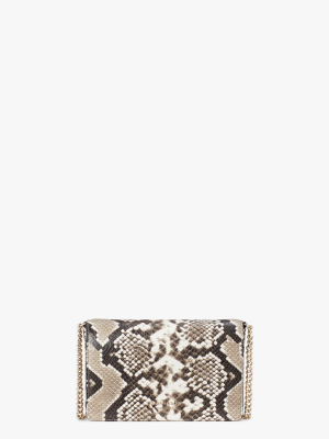 Spencer Python-embossed Chain Wallet