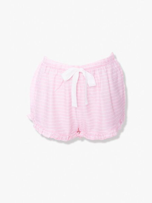 Striped Ruffled Lounge Shorts