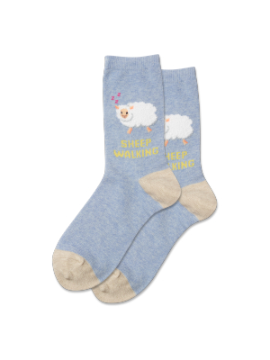 Women's Fuzzy Sheep Walking Crew Socks