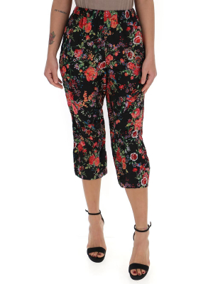 Comme Des Garçons Comme Des Garçons Floral Printed Cropped Pants