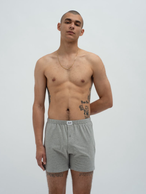 Cotton Jersey Boxers Grey Marl