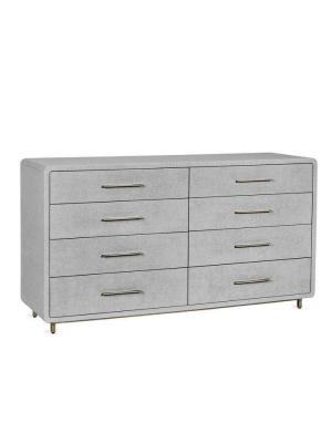 Interlude Home Alma 8 Drawer Chest In Light Grey