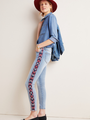 Driftwood Jackie Embroidered Mid-rise Skinny Jeans