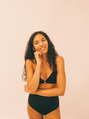 Bamboo Soft Cup Bralette In Black