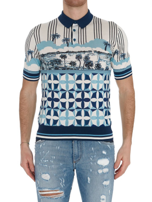 Dolce & Gabbana Majolica Print Polo Shirt