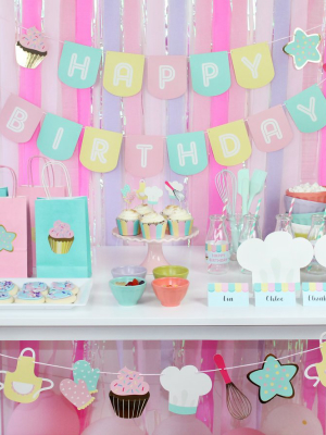 Little Bakers Party - Birthday Banner