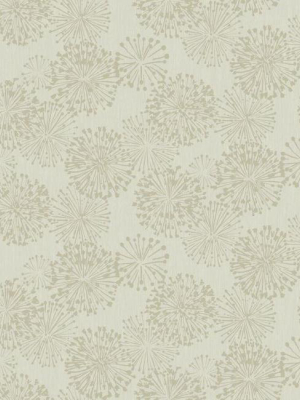 Grandeur Wallpaper In Taupe From The Botanical Dreams Collection By Candice Olson For York Wallcoverings