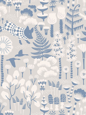 Hoppet Grey Folk Wallpaper From The Wonderland Collection By Brewster Home Fashions