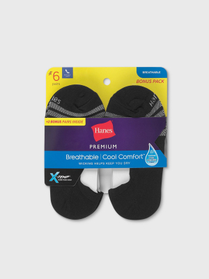 Hanes Premium Women's Lightweight Breathable 4+2 Bonus Pack Invisible Liner Athletic Socks 5-9